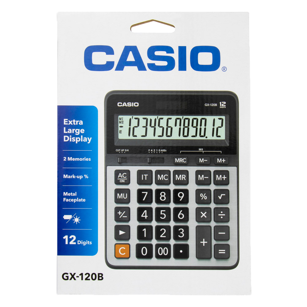 CALCULADORA CASIO GX 120B W DC 12 DIGITOS