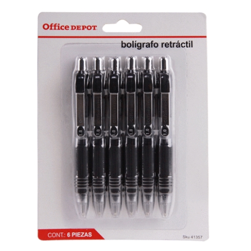 BOLIGRAFO NEGRO, FORAY PACK/6
