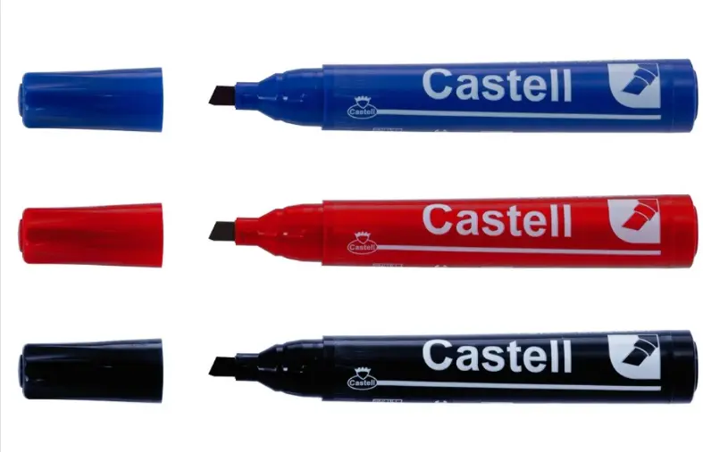MARCADOR PERMANENTE CASTELL (NEGRO/AZUL/ROJO) (50985)