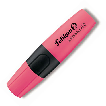 MARCADOR FLUORESCENTE ROSADO PELIKAN