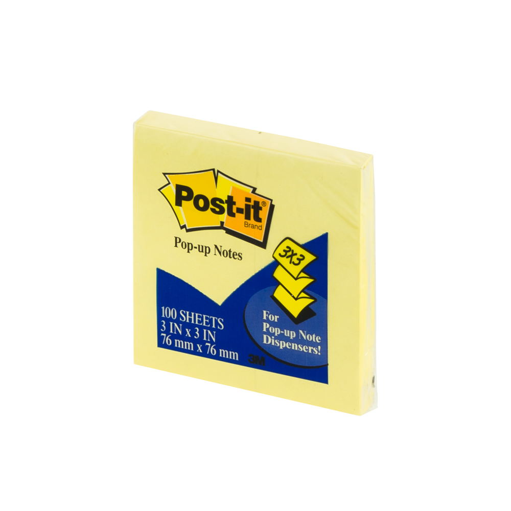 BLOCK POST IT R330 POP UP 3"X3" AMARILLO