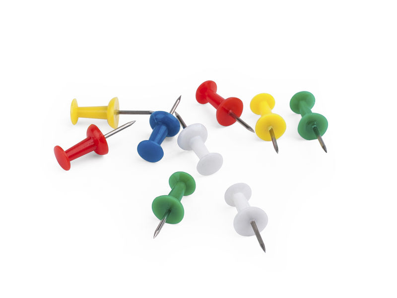 PUSH PINS COLORES CAJA 100