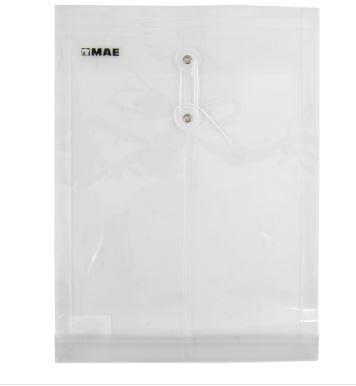 SOBRE PLASTICO CON PITA CARTA TRANSPARENTE