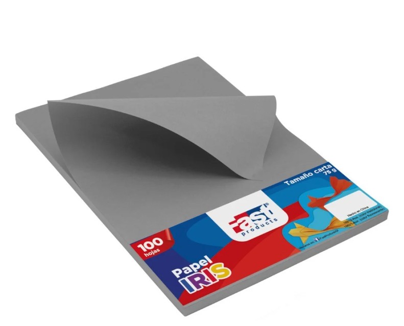 PAPEL BOND CARTA GRIS 75 GMS P/100 (16619-G)