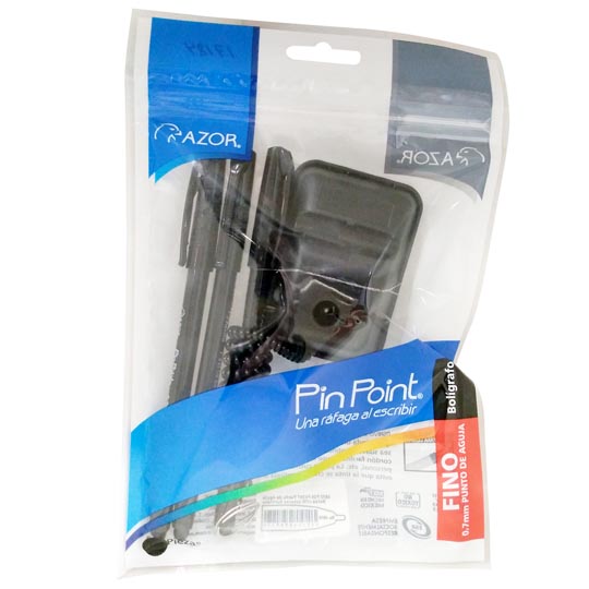 BOLIGRAFO AZOR 6806NE PTO FINO 0.7MM C/BASE