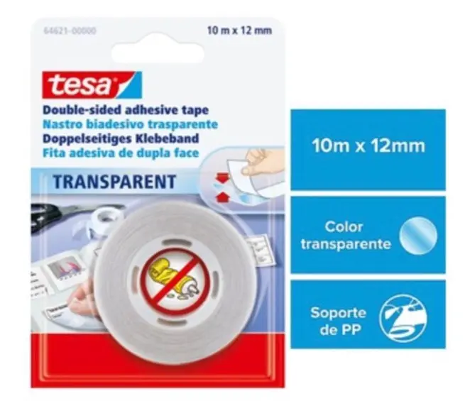 MOUNTING TAPE TRANSPARENTE TESA 64621 (10M * 12MM)