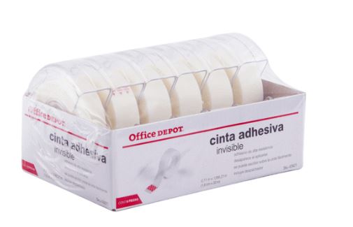 TAPE  INVISIBLE OFFICE DEPOT (6 UNIDADES)