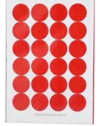 ETIQUETA CIRCULAR AVERY 3/4" ROJA 20H