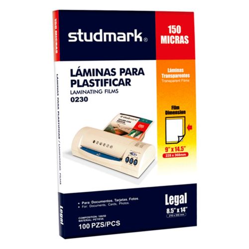 LAMINAS PARA PLASTIFICAR CARTA LATERAL 150 MICRAS (ST00220)