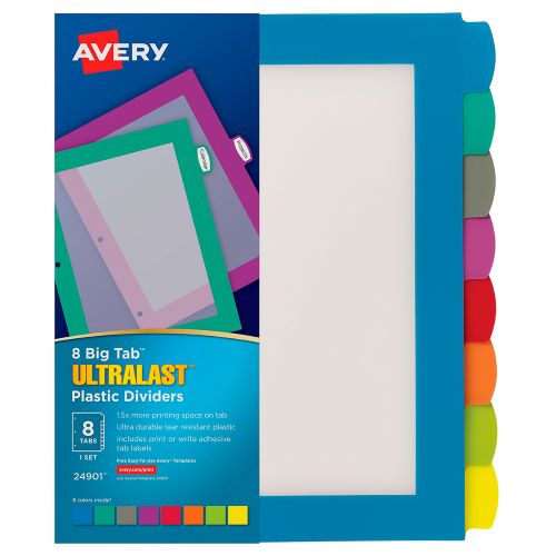 SEPARADOR AVERY PLASTICO/VENTANA 8 