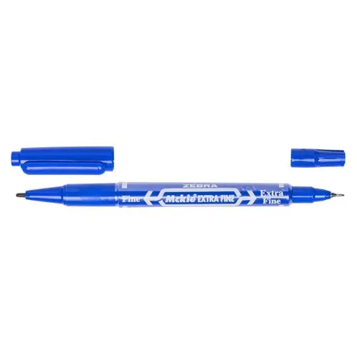 MARCADOR PERMANENTE DOBLE PUNTA AZUL (ZEBRA MCKIE 4001)