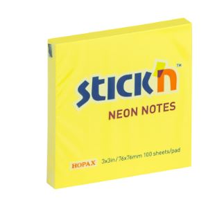 NOTA ADHESIVA AMARILLO NEON 3X3