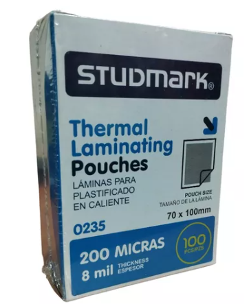 LAMINA TERMICA STUDMARK DE 70*100MM (175 MICRAS)