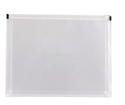 SOBRE PLASTICO TRANSPARENTE T/CARTA CON ZIPPER