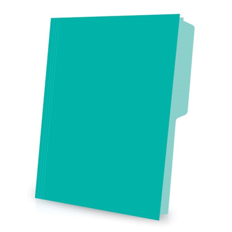 FOLDER INTERIOR OFICIO COLOR AQUA