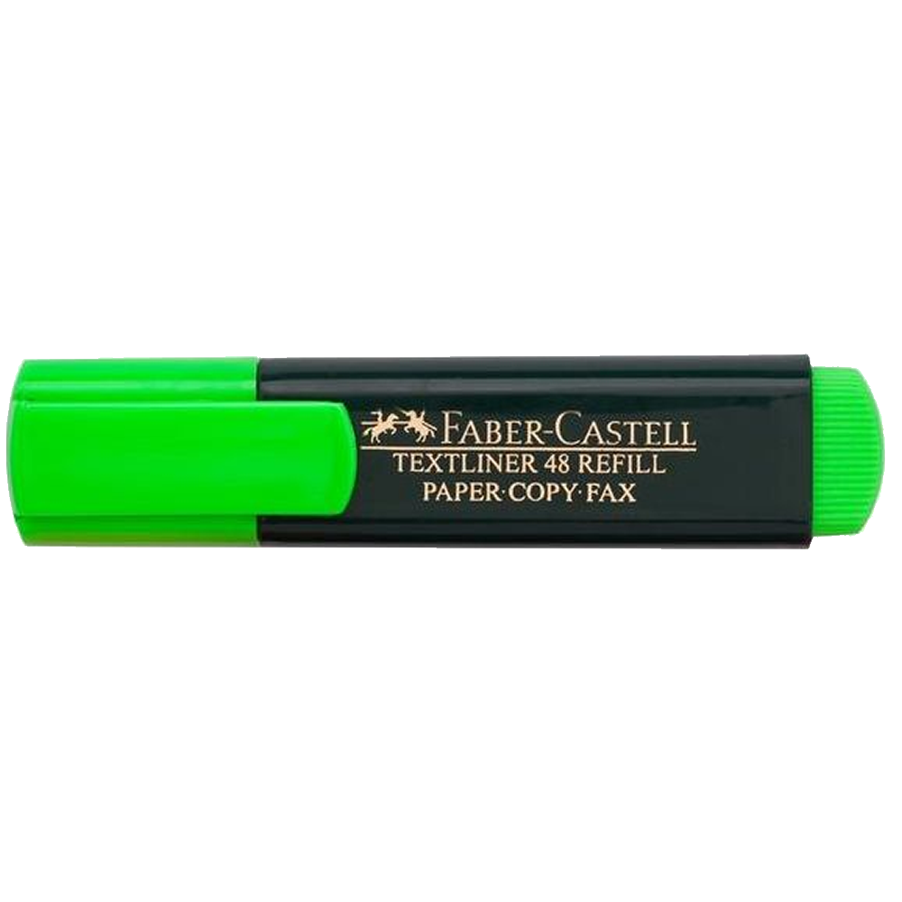MARCADOR FLUORECENTE VERDE FABER CASTELL (01157)