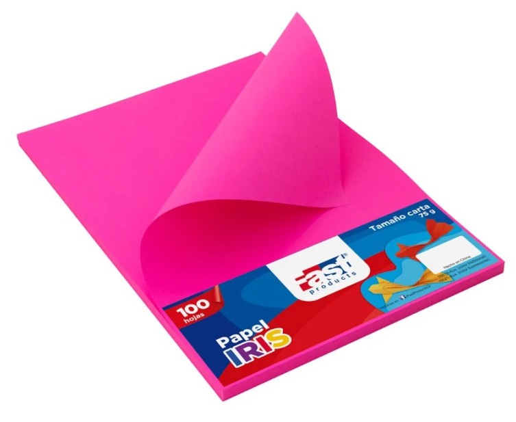 PAPEL BOND CARTA ROSADO FLUORESCENTE 75 GMS RESMA (16113-F)