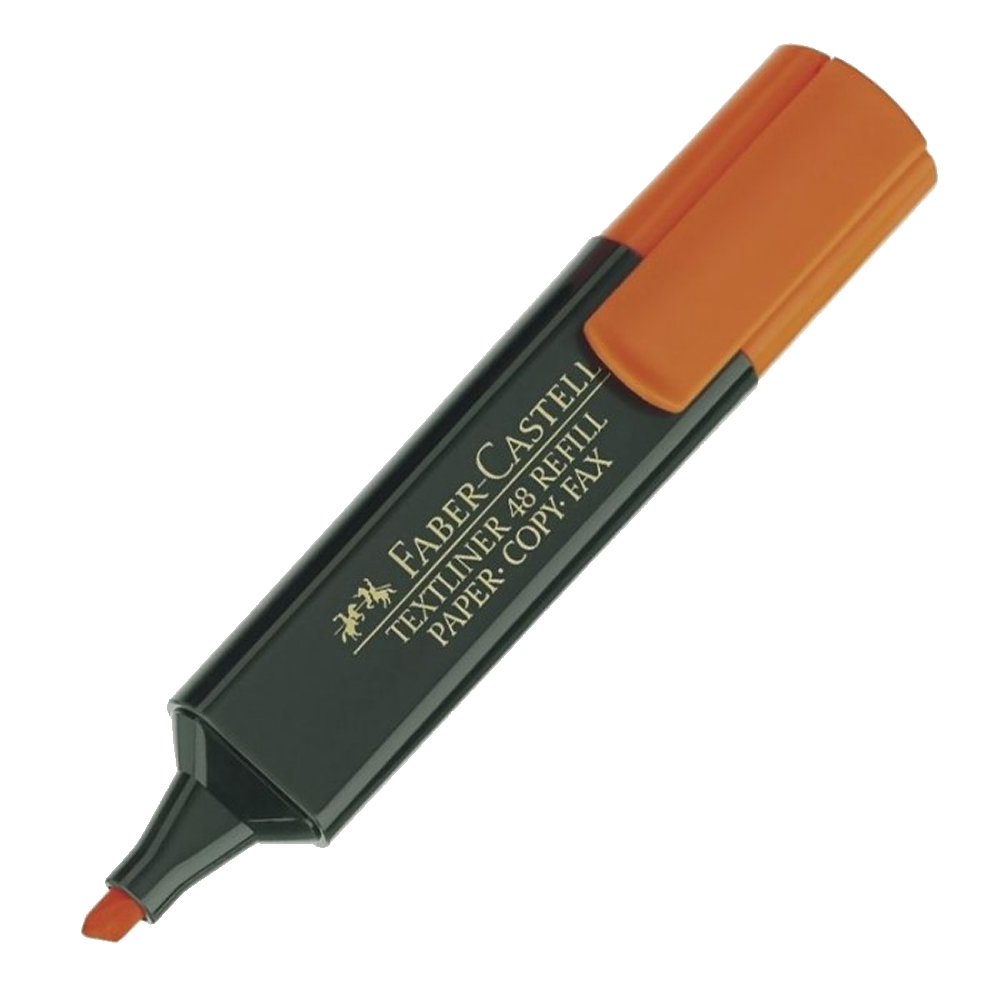 MARCADOR FLUORESCENTE NARANJA  FABER CASTELL (01157-N)