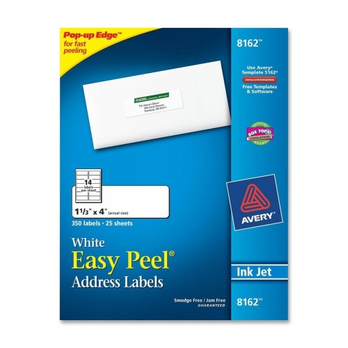 ETIQUETA  INKJET  1 1/3 X 4"  8162 AVERY