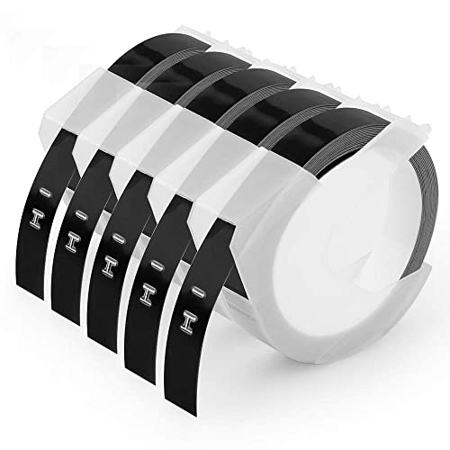 CINTA DYMO 3D 3/8" NEGRO