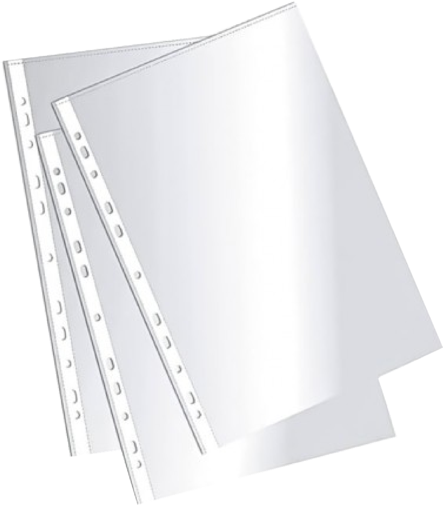 FUNDAS PLASTICAS LEITZ OFICIO  MULTIPERF.