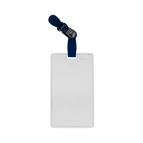 PORTA GAFETE VERTICAL PLASTICO CON CLIP (12828)