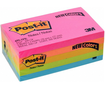 POST IT NOTE NEON 1 1/2X2" VARIOS COLORES