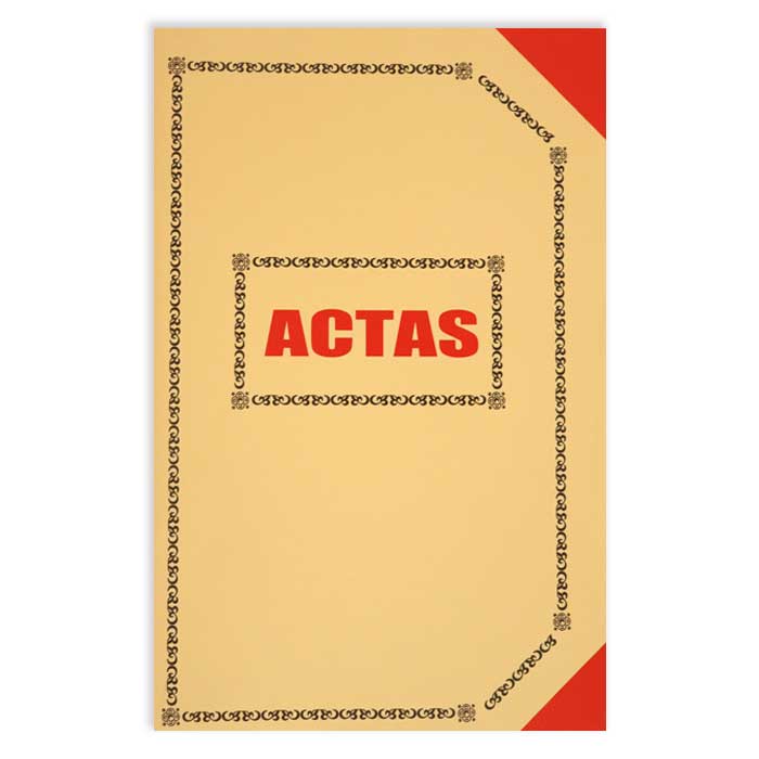 LIBRO DE ACTAS DE 80 HOJAS PUNTA ROJA