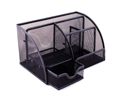 ORGANIZADOR RECTANGULAR MESH P/ESCRITORIO COLOR NEGRO