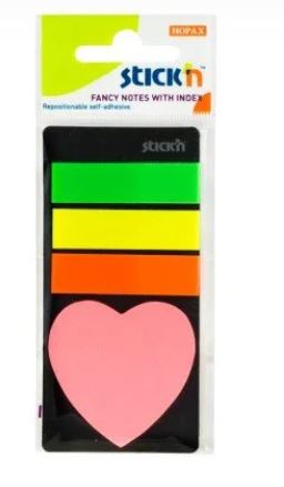 BANDERITAS RECTANGULARES Y CORAZON STICKN (12X24)