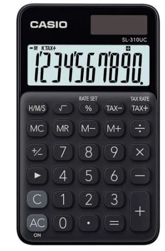 CALCULADORA CASIO SL-310UC-BK 10D NEGRO (12339-N)