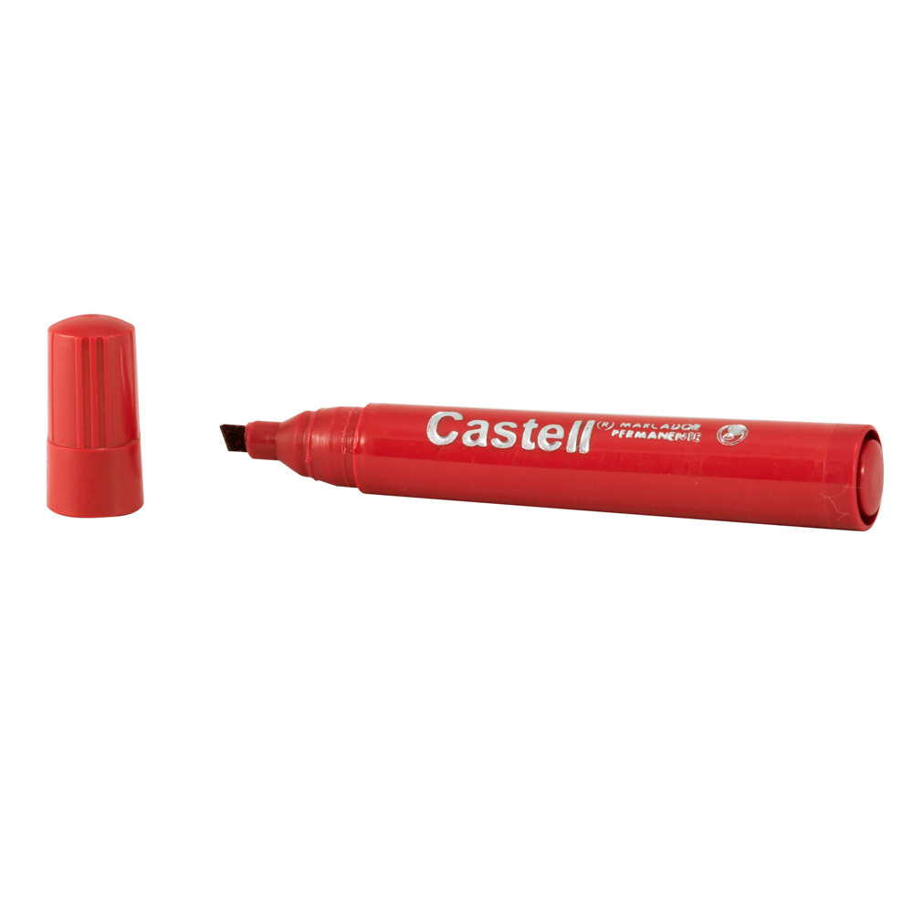 MARCADOR CORTO ROJO CASTELL PERMANENTE (09947 R)