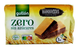 GALLETA GULLON BARQUILLO DE CHOCOLATE S/AZUCAR 210 GMS