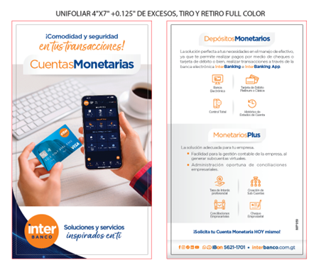 UNIFOLIAR CUENTAS MONETARIAS INTER P/100