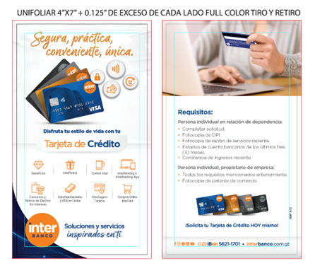 UNIFOLIAR REQUISITOS TARJETAS DE CREDITO 