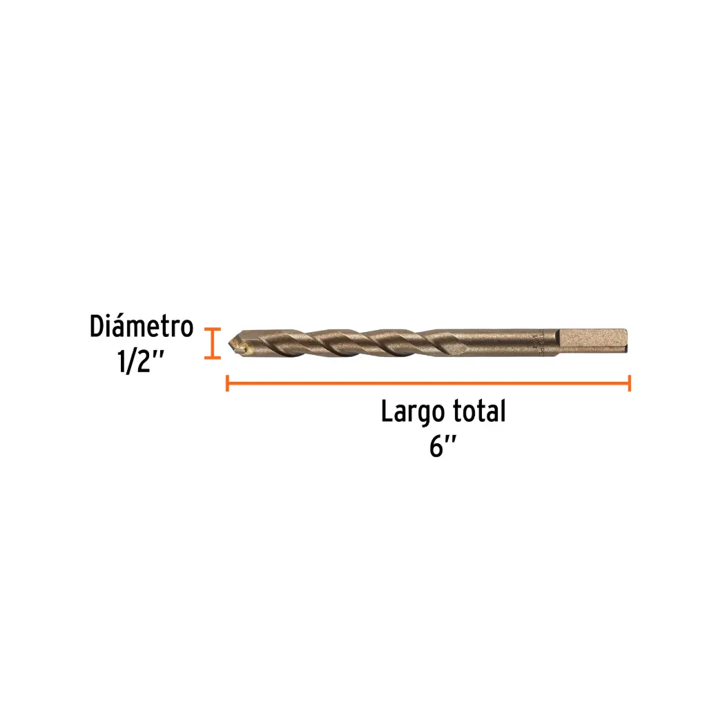 Broca para concreto de 1/2X6"  Truper 11230