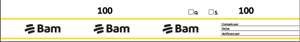 PRECINTO TROQUELADO Q.100 BAM F-830 P/100