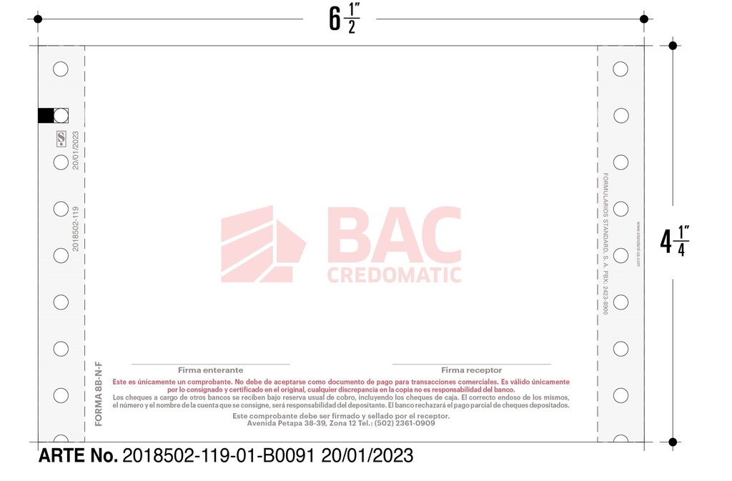 BAC FORMA 8B CAJA 5,000