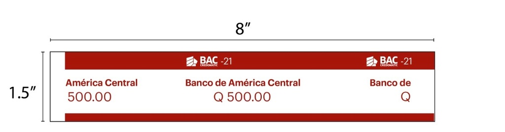 PRECINTOS DE Q.500 COLOR CORINTO BAC P/100