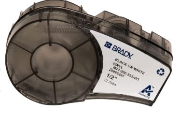 CARTUCHO DE ETIQUETA VINIL M21-500-595-WT NEGRO S/BLANCO BRADY