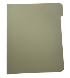 FOLDER INTERIOR OFICIO COLOR GRIS PAQ/100