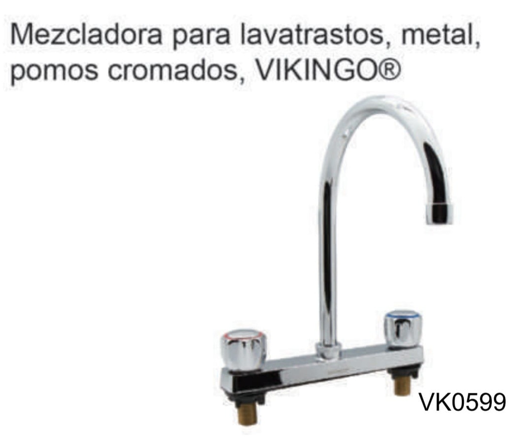 MEZCLADORA LAVATRASTOS METAL MARCA VIKINGO