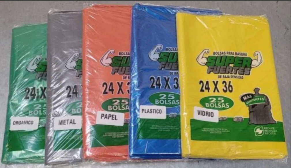BOLSA GRANDE PARA BASURA 24" * 36" C/GRIS P/25