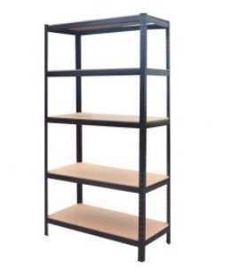 Estantería acero/madera uso pesado 5 niveles, 180 x 90 x 45cm, 350kg por nivel