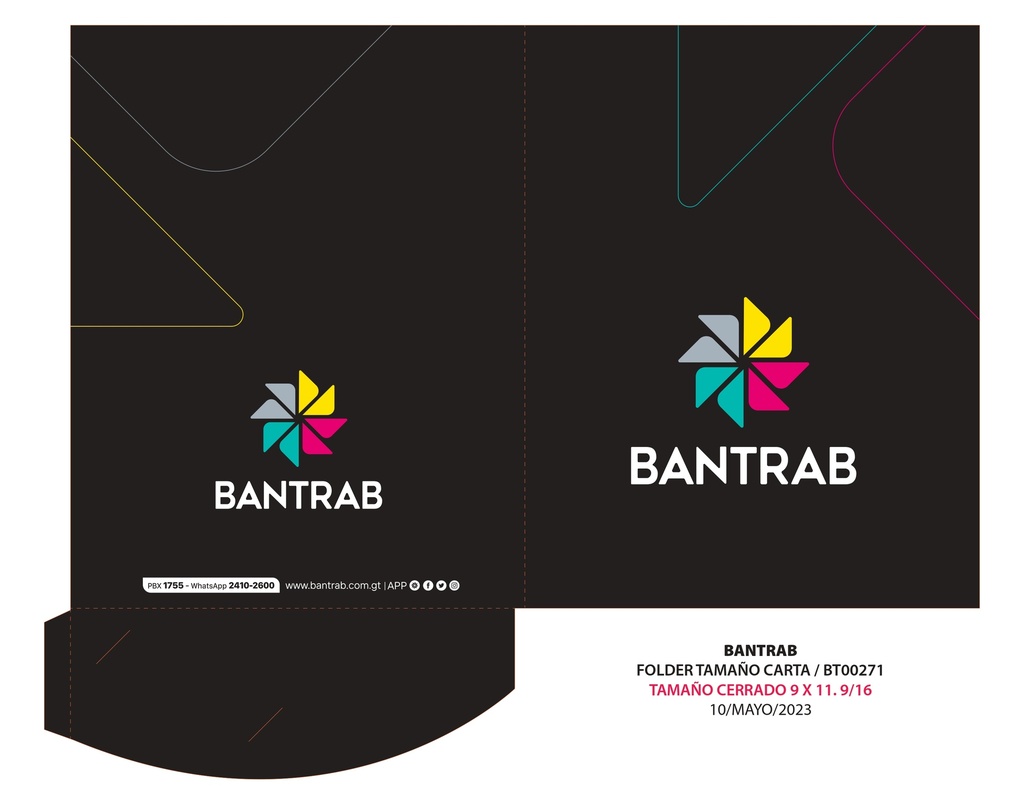 CARPETA BANTRAB CARTA (PAQ/100 U) BT00271