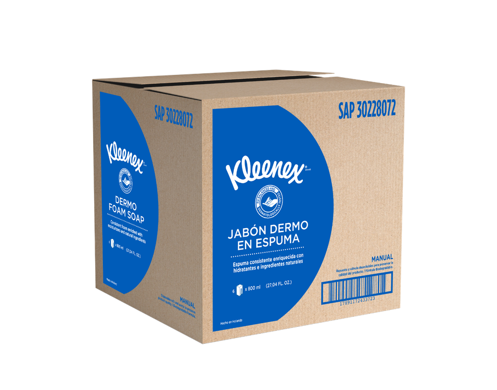 JABON PARA MANOS ESPUMA 800ML. 30228072 CAJA 6 UNID.