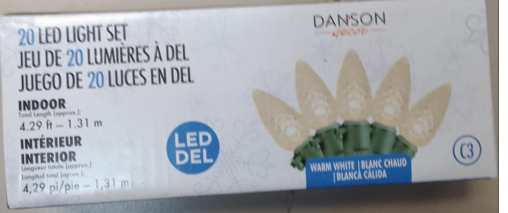 JUEGO DE 20 LUCES LED PARA INTERIOR BLANCO CALIDO