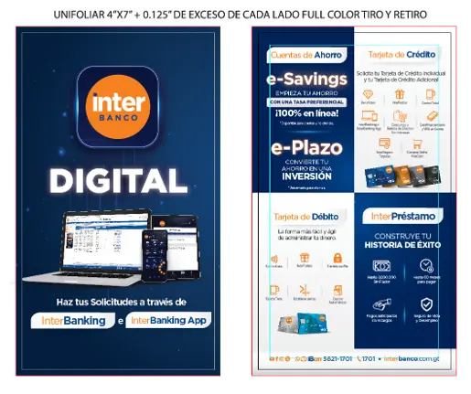 UNIFOLIAR DIGITAL INTERBANCO P/100