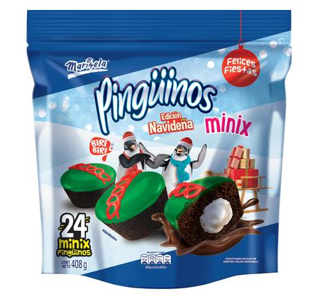 PASTELITOS DE CHOCOLATE PINGÜINOS MARINELA (24 U)