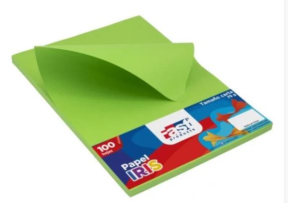 PAPEL BOND CARTA VERDE 75 GMS P/100 (16619-V)